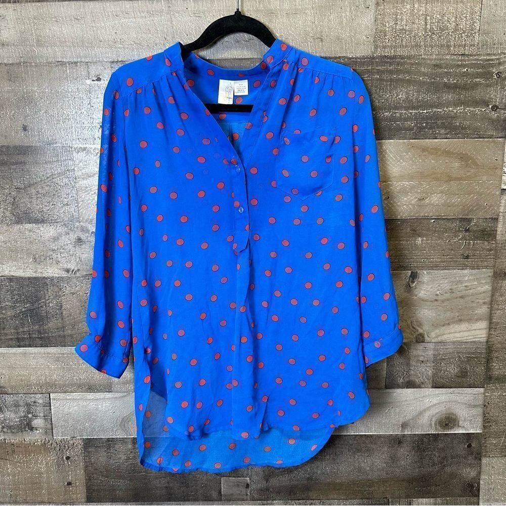 Anthropologie Bird Cage Label Blouse small oversized sheer
